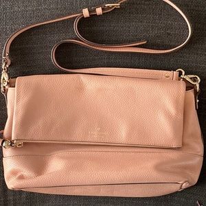 Blush Pink Kate Spade Satchel crossbody purse